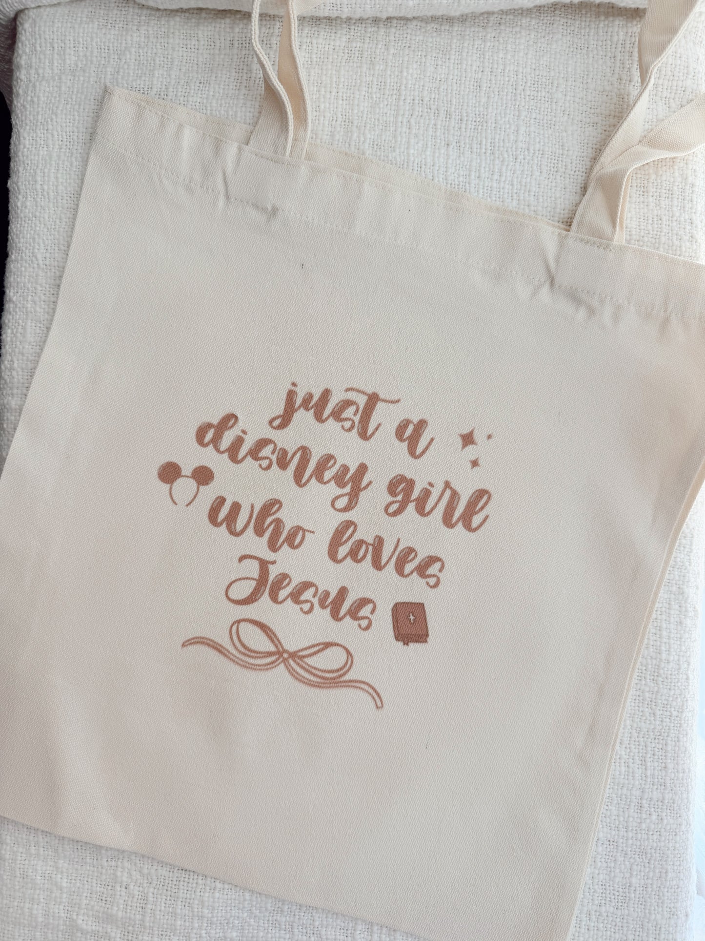 "Just A Girl Who Loves Jesus" Tote Bag V.2