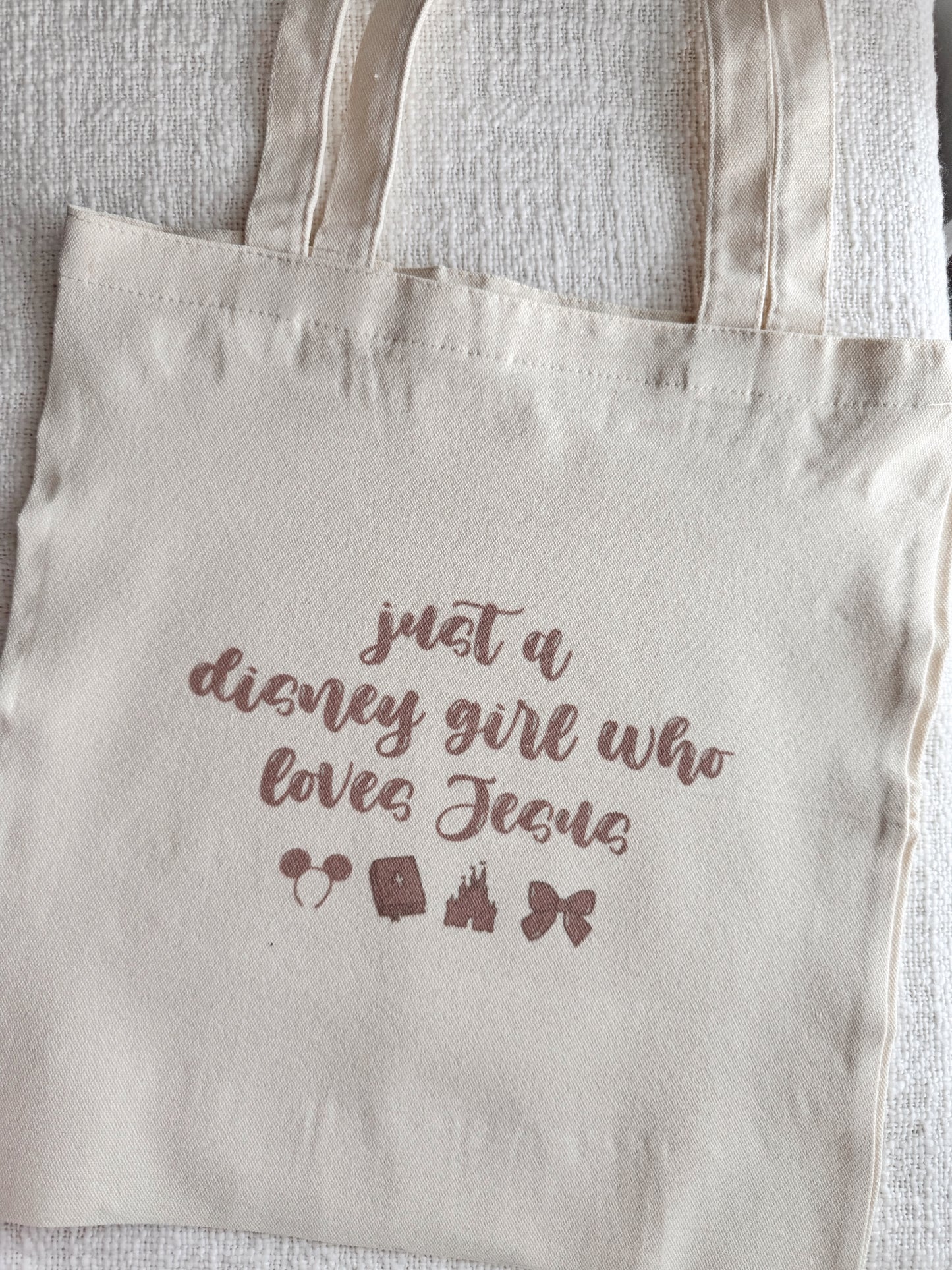 "Just A Girl Who Loves Jesus" Tote Bag