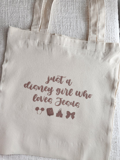 "Just A Girl Who Loves Jesus" Tote Bag