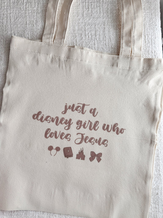 "Just A Girl Who Loves Jesus" Tote Bag