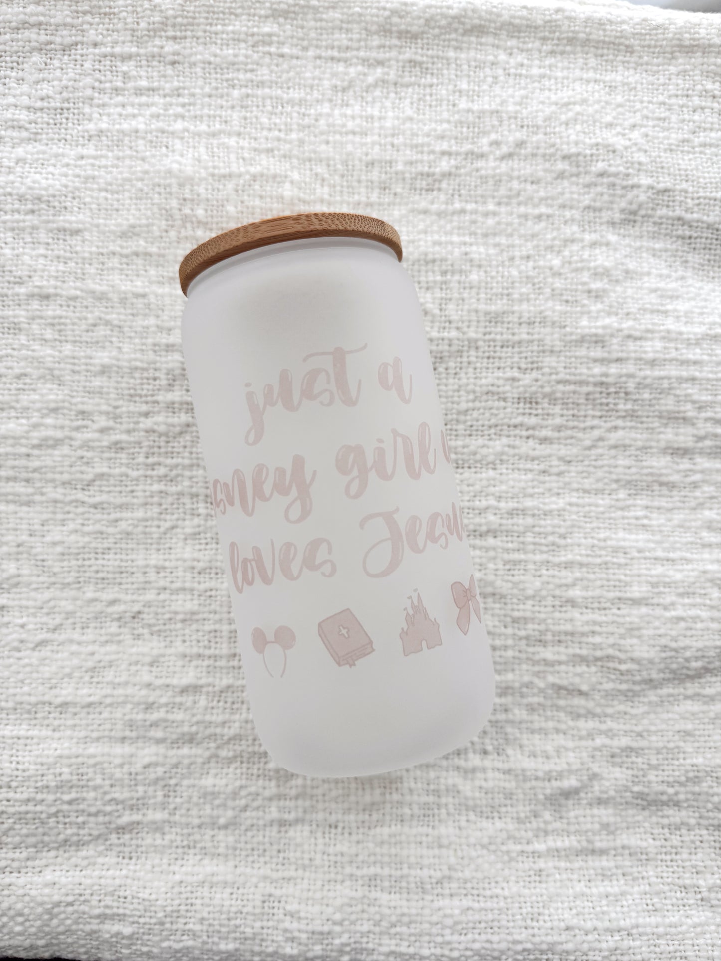 "Just A Girl Who Loves Jesus" Glass Cup